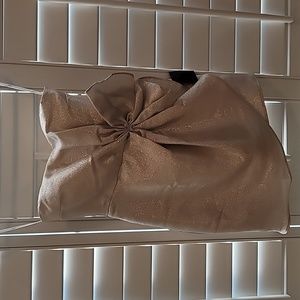 Cocktail Gold Strapless Shimmery Dress